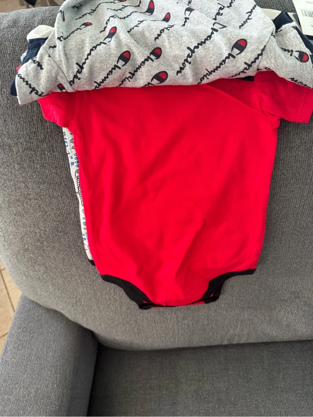 Champion Navy Short-Sleeve Baby One-Piece Bodysuit - Navy